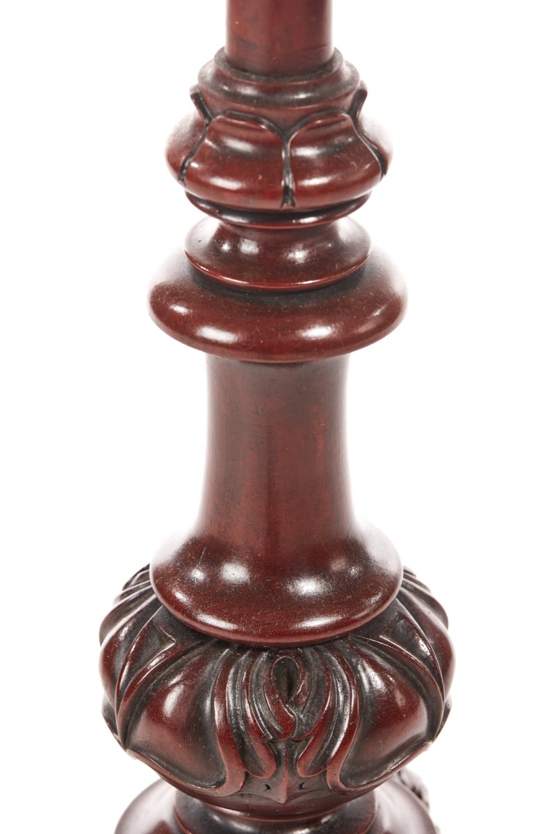 Quality Victorian Mahogany Pole Screen - Image 9